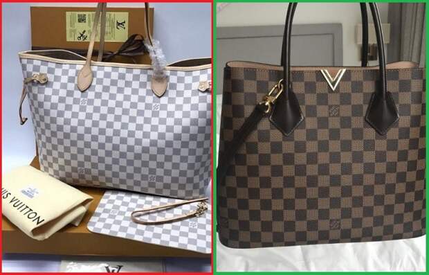 Подделка и оригинал сумки Louis Vuitton