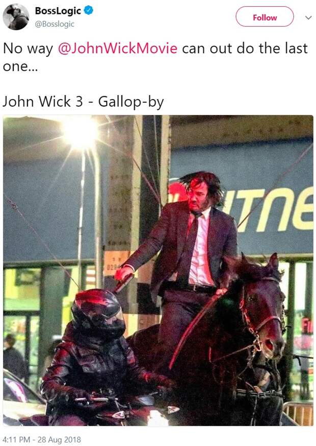 Киану на коне