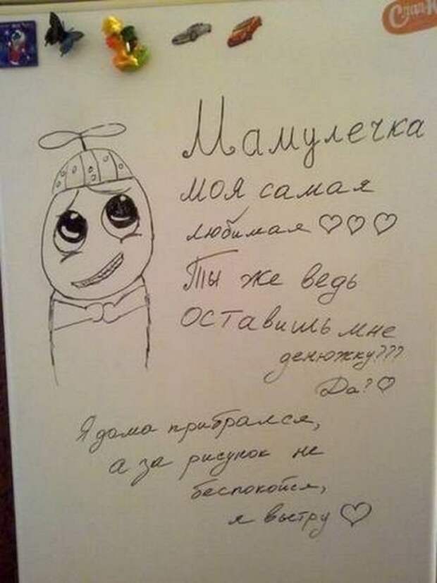 Смешные записки на холодильниках