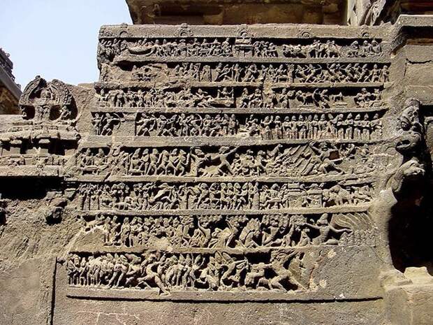 Впечатляющее сооружение входит в список Всемирного наследия ЮНЕСКО Кайласанатха, достопримечательность, индия, скала, фотомир, храм, эллора