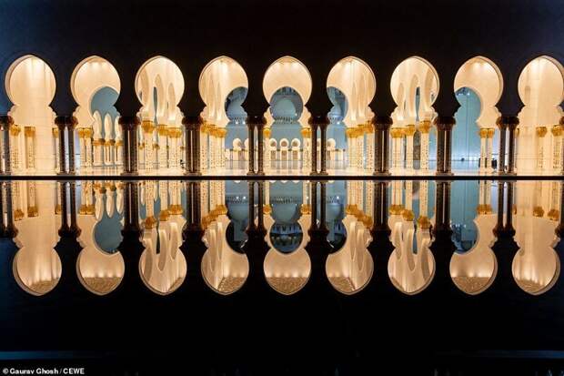 Арки и колонны Великой мечети шейха Зайда. Абу-Даби, ОАЭ. Фотограф - Гаурав Гош cewe photo award, красивые фотографии, лучшие фото, лучшие фотографии, номинанты, участники, фотоконкурс, фотоконкурсы. природа