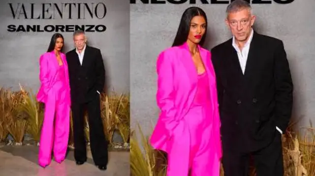 Венсан Кассель и Тина Кунаки на приватном ужине Valentino в Венеции