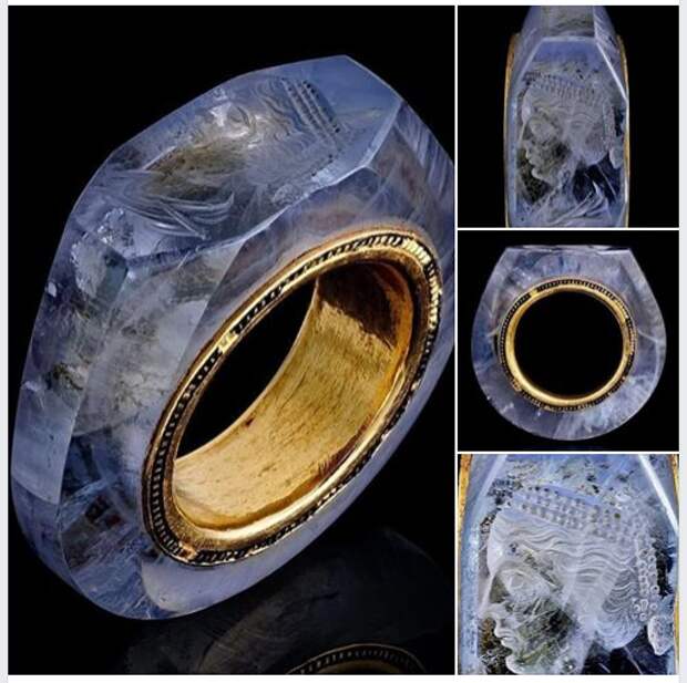 Кольцо калигулы из сапфира