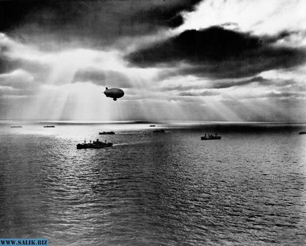 С целью своевременного обнаружения угроз со стороны японских подводных лодок американские вооруженные силы использовали дирижабли.