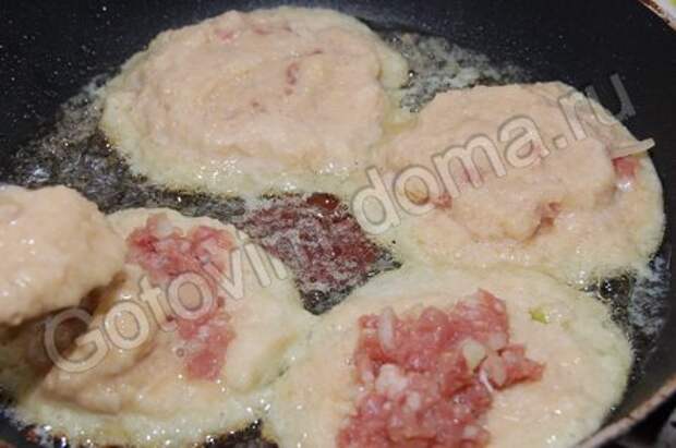 рецепт Драники с мясом