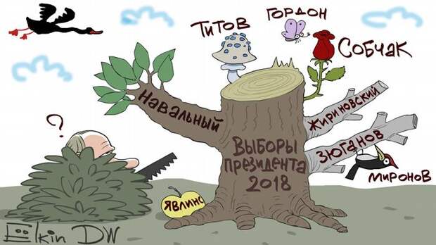 Уходящий год в карикатурах Сергея Елкина