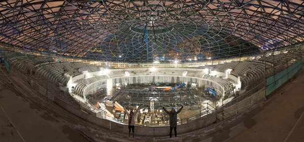 Недостроенная многофункциональная арена The Hydro в городе Глазго Недостроенная многофункциональная арена The Hydro в городе Глазго