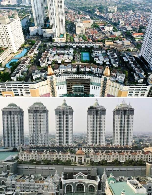 Такого рода поселки способны решить сразу несколько важных проблем Джакарты (Cosmo Park, The Villas). 