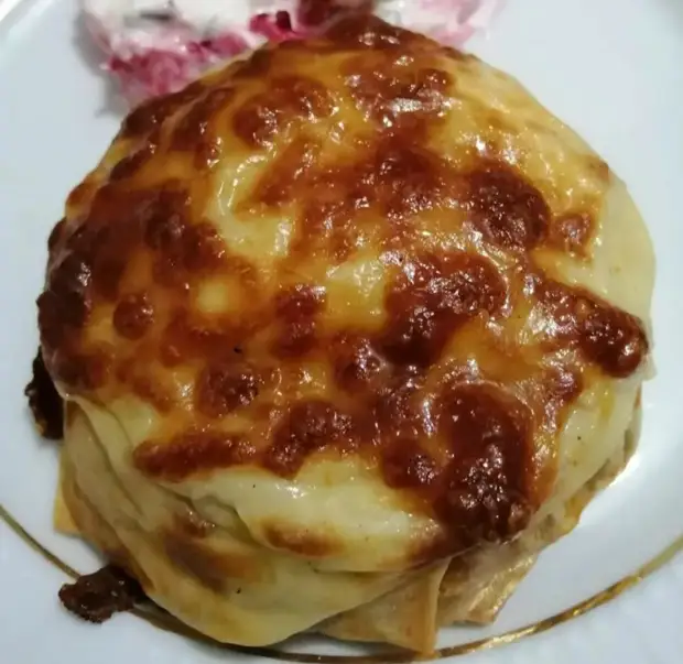 Юфкалы кебаб (Yufkali kebab) - необычная турецкая выпечка или Sultan kebabı с овощами