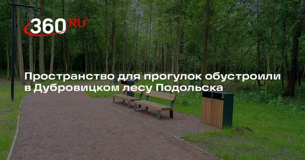 Пространство для прогулок обустроили в Дубровицком лесу Подольска