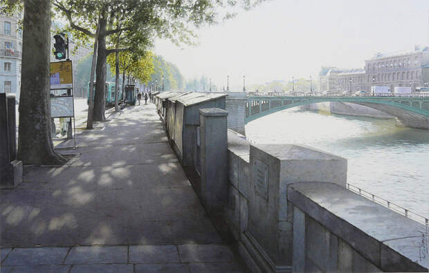 Художник Thierry Duval. Париж в акварельных красках!