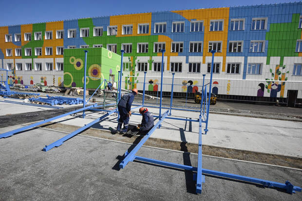 Капитальный ремонт детского сада "Голубок" в Кайеркане подходит к концу