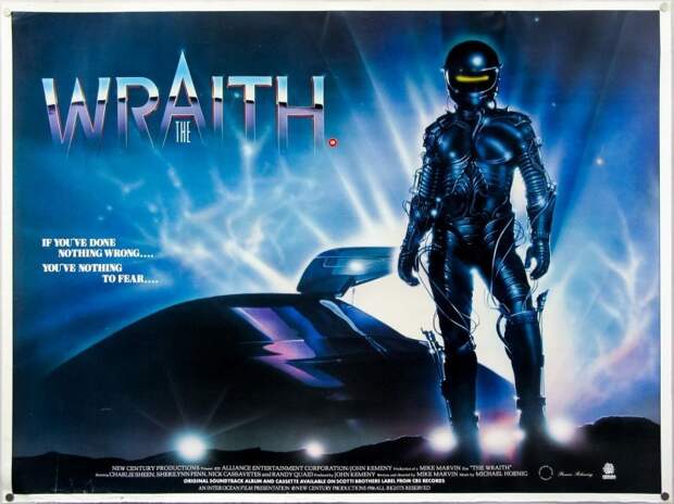 Плакат фильма The Wraith Дух мщения, авто, автомобили