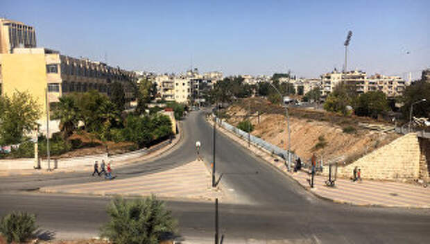 Район гуманитарного коридора Алеппо в Сирии. Архивное фото