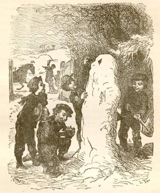 Иллюстрация к книге Г.Х. Андерсена «Снеговик».