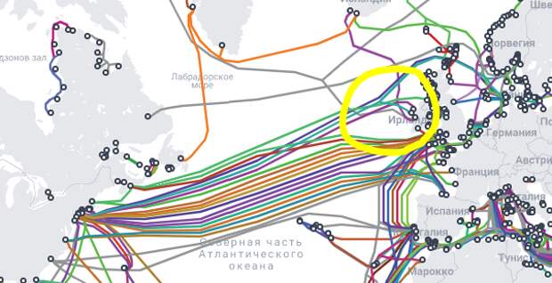 Карта подводных кабелей 