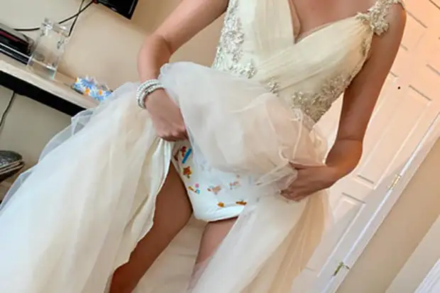 Shower daddy messy bride