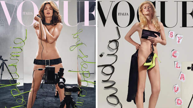 Клаудия Шиффер и Стефани Сеймур снялись для Vogue обнаженными