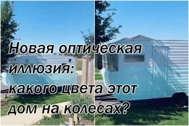 Новая оптическая иллюзия: какого цвета этот дом на колесах?