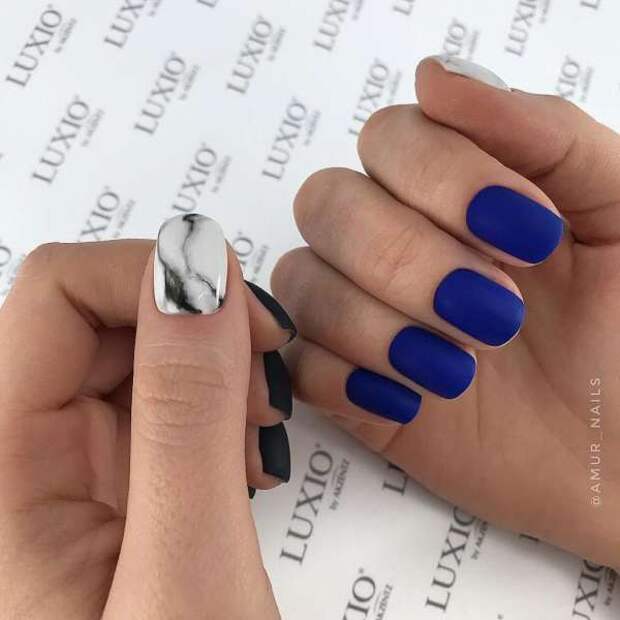 Матовые короткие ногти: 53 шикарные идеи