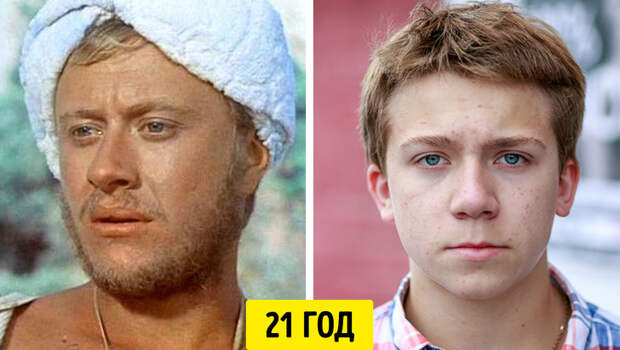 Как выглядели советские и современные знаменитости в одном и том же возрасте