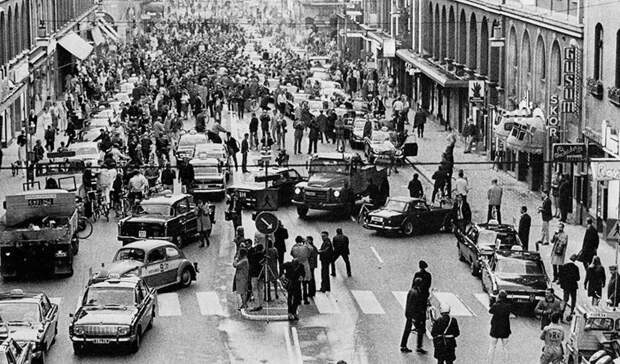Переход Швеции с левостороннего на правостороннее движение, 1967 год история, факты, фото