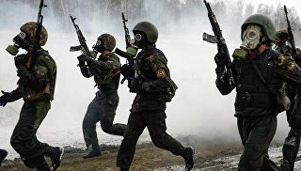 Военнослужащие подразделений специального назначения региональных командований внутренних войск МВД РФ. Архивное фото