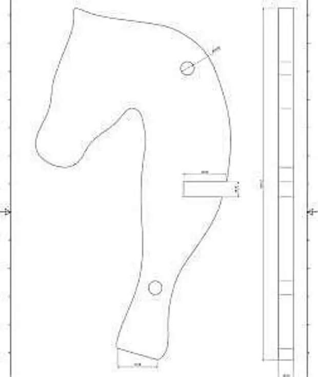 Деревянная лошадка качалка своими руками чертеж с размерами