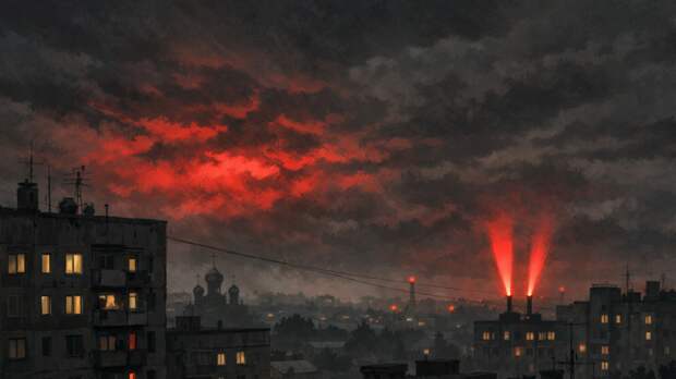 SHOT: жители Курска сообщили о серии взрывов в небе над городом