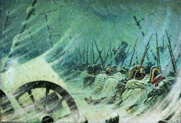 Ночной привал великой армии	1896-1897 Верещагин, интересное, искусство, серия постов, скульпторы, художники