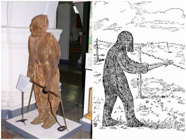 Спецкостюмы типа скафандра, полностью покрывающие тело за исключением лица, изготавливались из медной проволоки и имели специальную изолирующую подкладку / Фото: union.4bb.ru Спецкостюмы типа скафандра, полностью покрывающие тело за исключением лица, изготавливались из медной проволоки и имели специальную изолирующую подкладку / Фото: union.4bb.ru