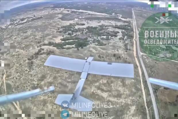 Украинский дрон сбили вилкой и сняли это на видео