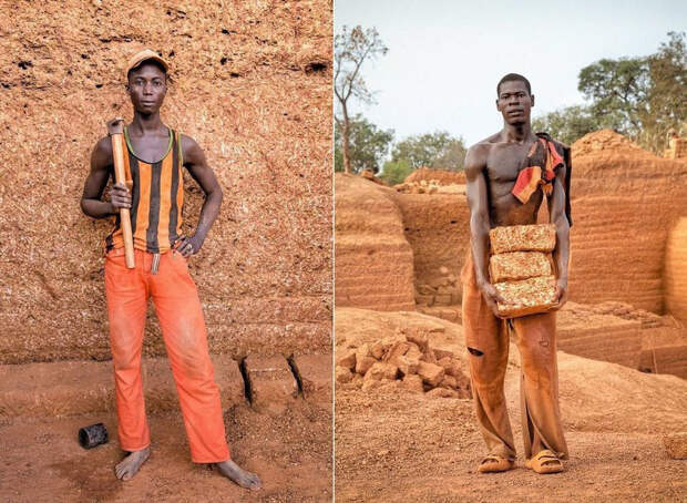 Особенности необычной национальной работы: кирпичный карьер в Буркина-Фасо