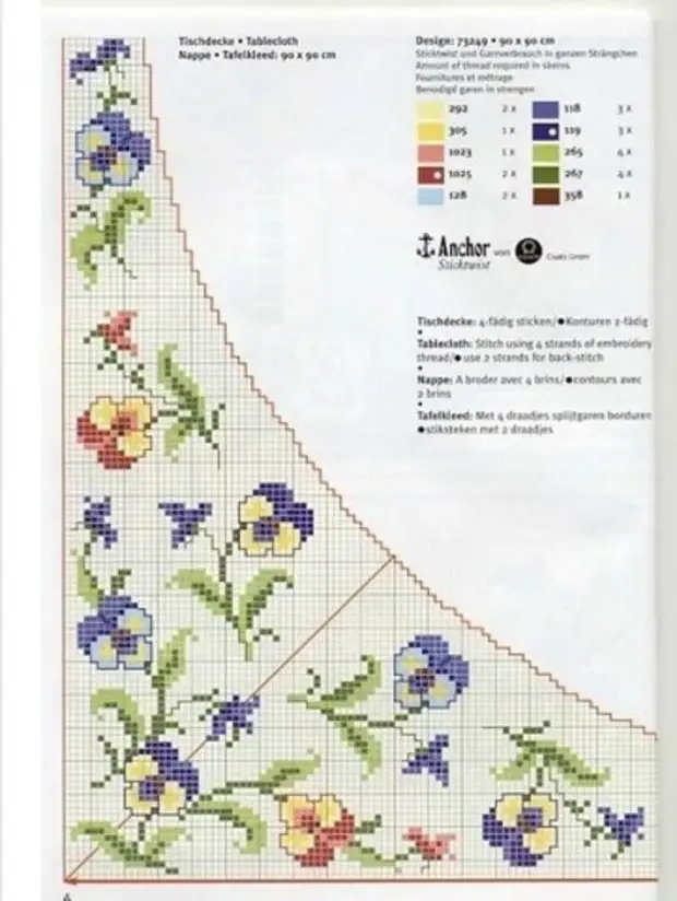Вышивка крестом скатерти схемы бесплатно