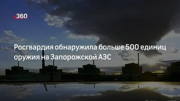 Росгвардия обнаружила больше 500 единиц оружия на Запорожской АЭС