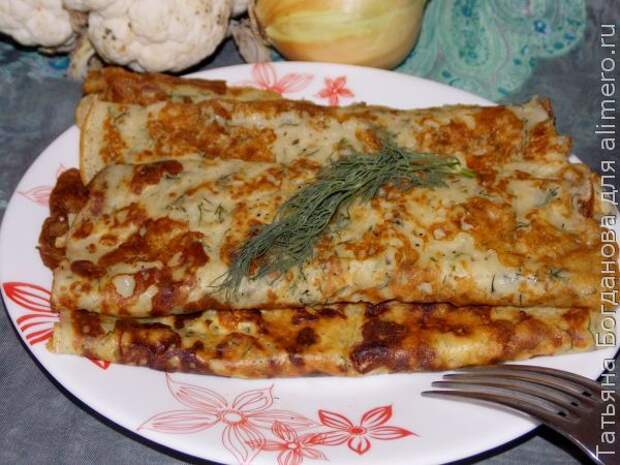Блинчики с сыром и зеленью Блинчики с сыром и зеленью