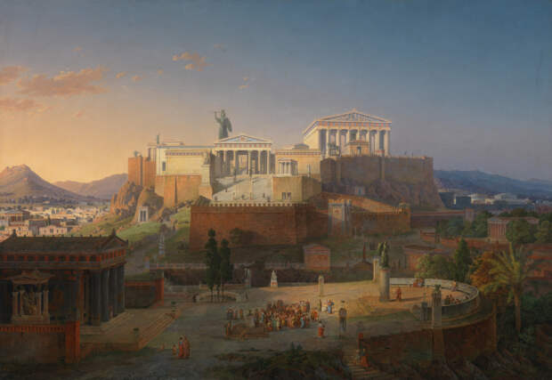 Афинский Акрополь, Лео фон Кленце, 1846 год. \ Фото: wykop.pl. Афинский Акрополь, Лео фон Кленце, 1846 год. \ Фото: wykop.pl.