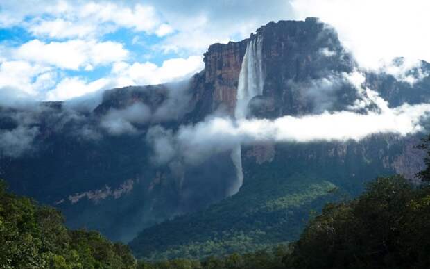 Водопад Анхель, Венесуэла Анхель является обладателем звания самого высокого водопада в мире, и, несмотря на то, что он находится в непроходимых джунглях, каждый год у его подножия собираются тысячи туристов. Его высота в 15 раз превышает высоту Ниагарского водопада.