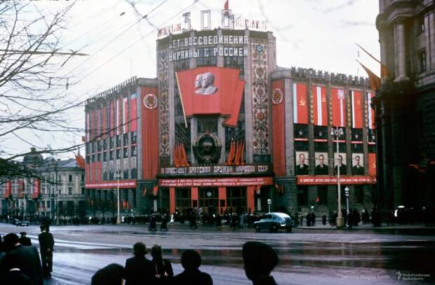 Вид на центральный телеграф на Тверской СССР, ретро фото