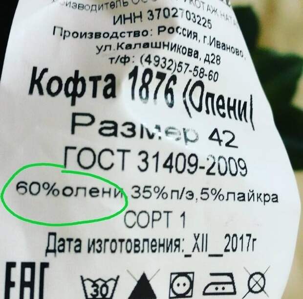 Бирки на одежде. Прикол
