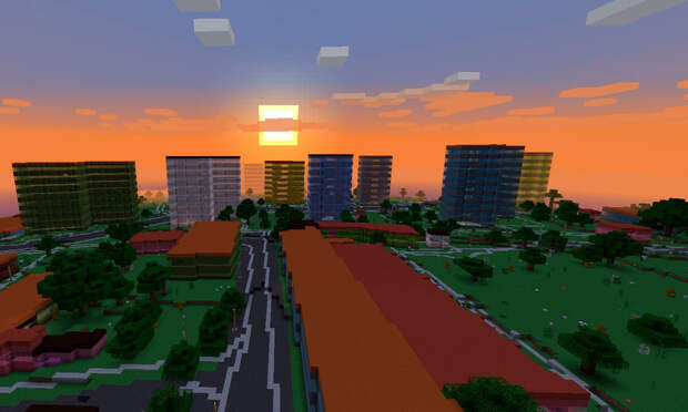 Игроки Minecraft разрушили виртуальную Данию и поставили на её территории американские флаги