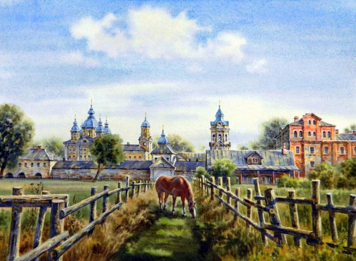 Акварели старинных русских городов Ольги Ивлевой