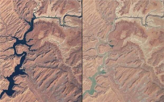 shrinking-river-between-arizona-and-utah-march-1999-and-may-2014