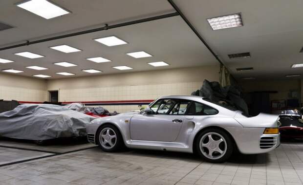 Porsche 959 в гараже какого-то счастливчика… F40, ferrari, спорткар, суперкар