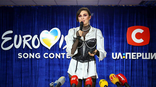 Певица Анна Корсун (MARUV) после национального финального отбора на конкурс Евровидение в Киеве