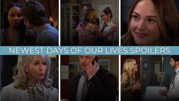 Photo collage of Days of Our Lives spoilers for the week of 9-30-24