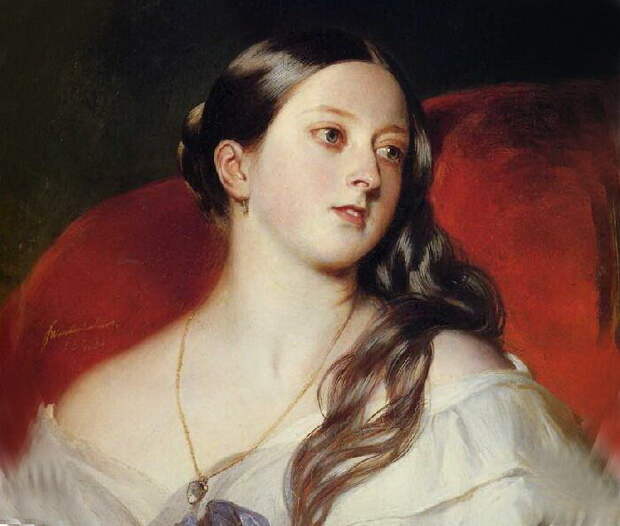 королева Виктория, худ. Винтерхальтер, 1843 г. 