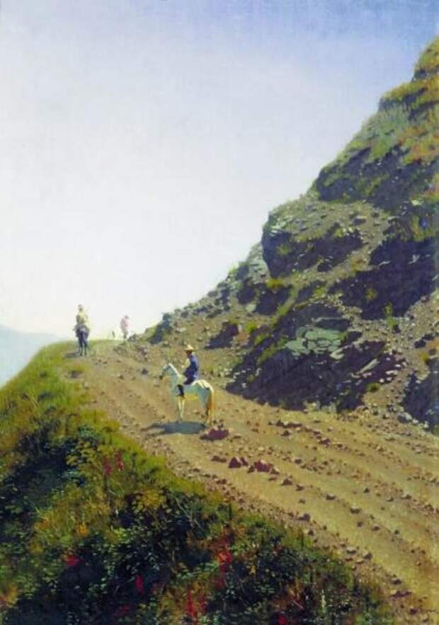 В. В. Верещагин, «Кочевая дорога в горах Алатау», 1870 г.