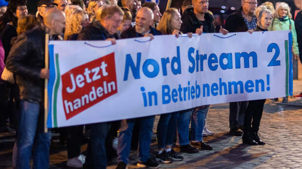 Немцы вышли на митинг с требованием запустить "Северный поток-2"
