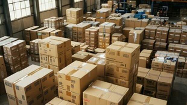 Склад с коробками / Фото: создано в нейросети